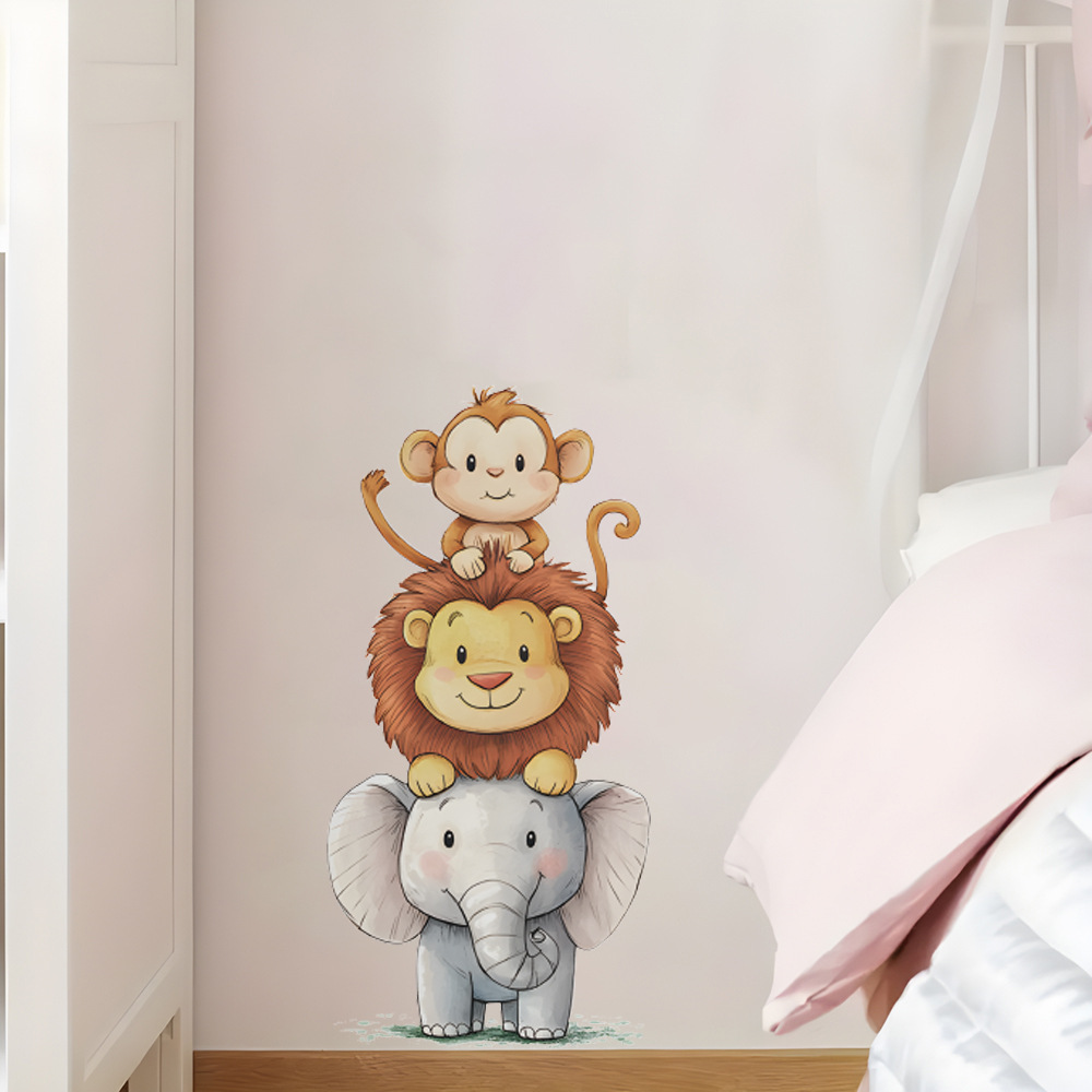 Baby Nursery Elephant - Cute Forest Animals Wall Stickers for