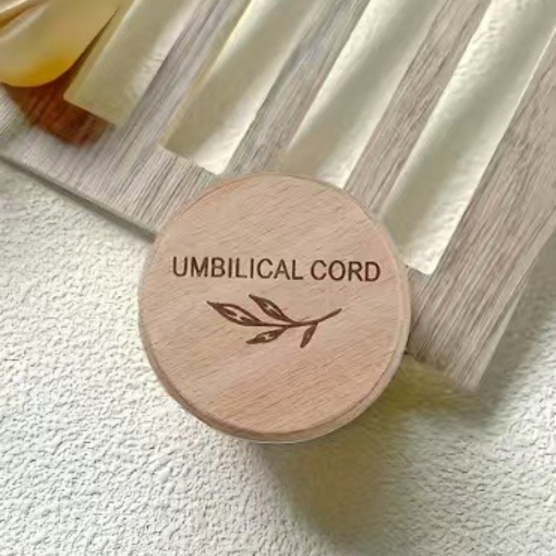 Baby Keepsake Box - Wooden Baby Umbilical Cord Box Small