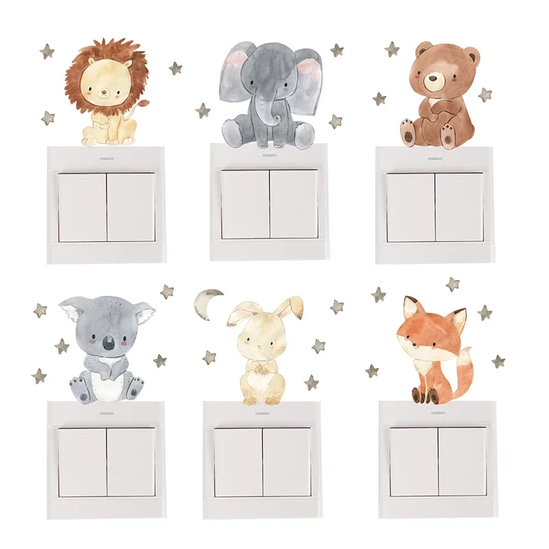 Baby Nursery Water - 1/2/4set Cartoon Animals Wall Stickers For