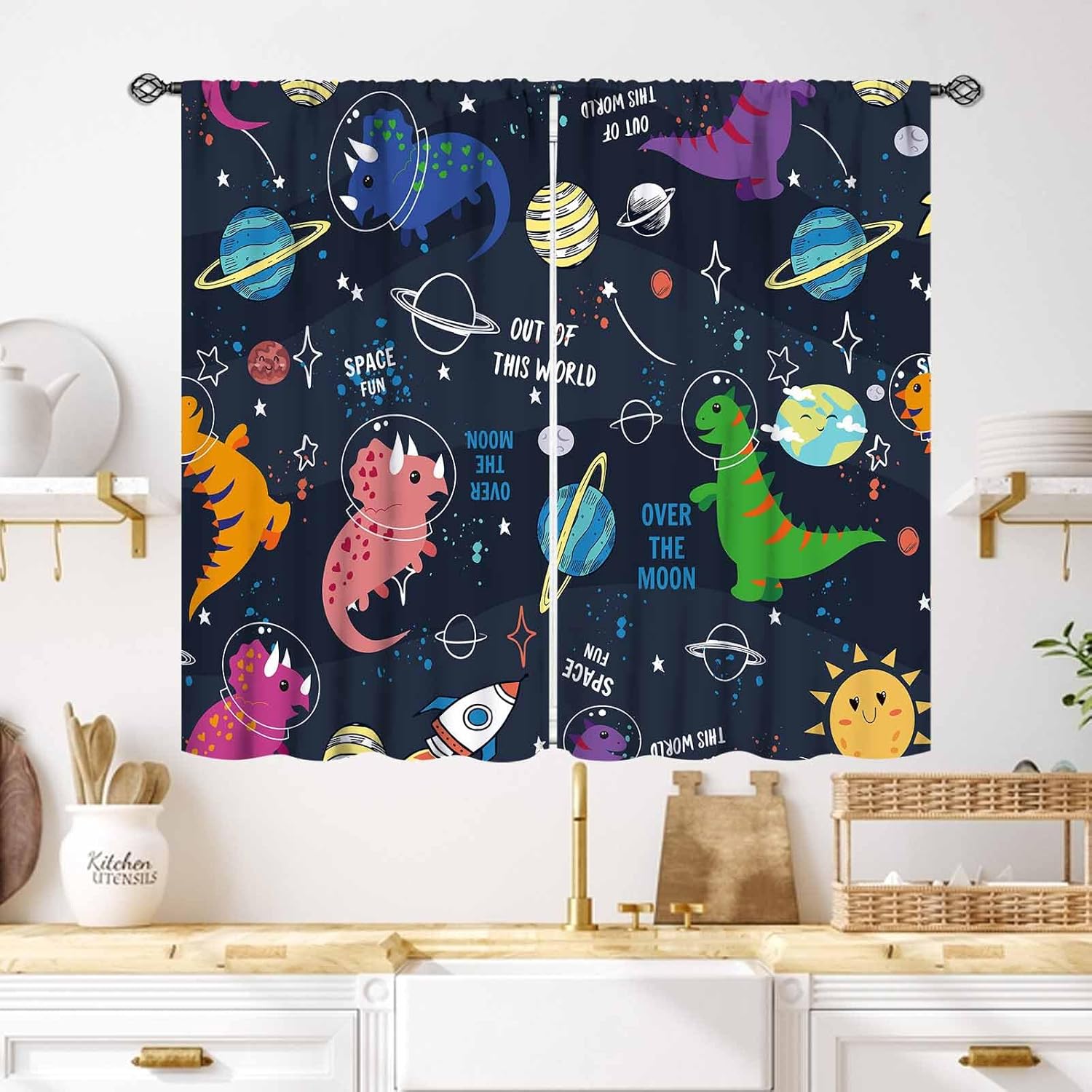 Baby Nursery Themes Boy - Dinosaur Curtains for Kids Room,Cartoon Animal