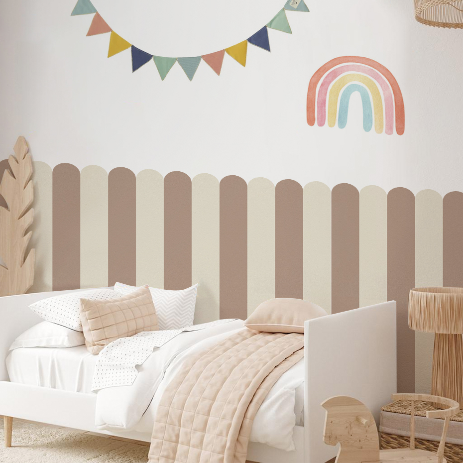 Baby Nursery Wall Art - Multicolor Vertical Striped Arc Wallpaper Nursery