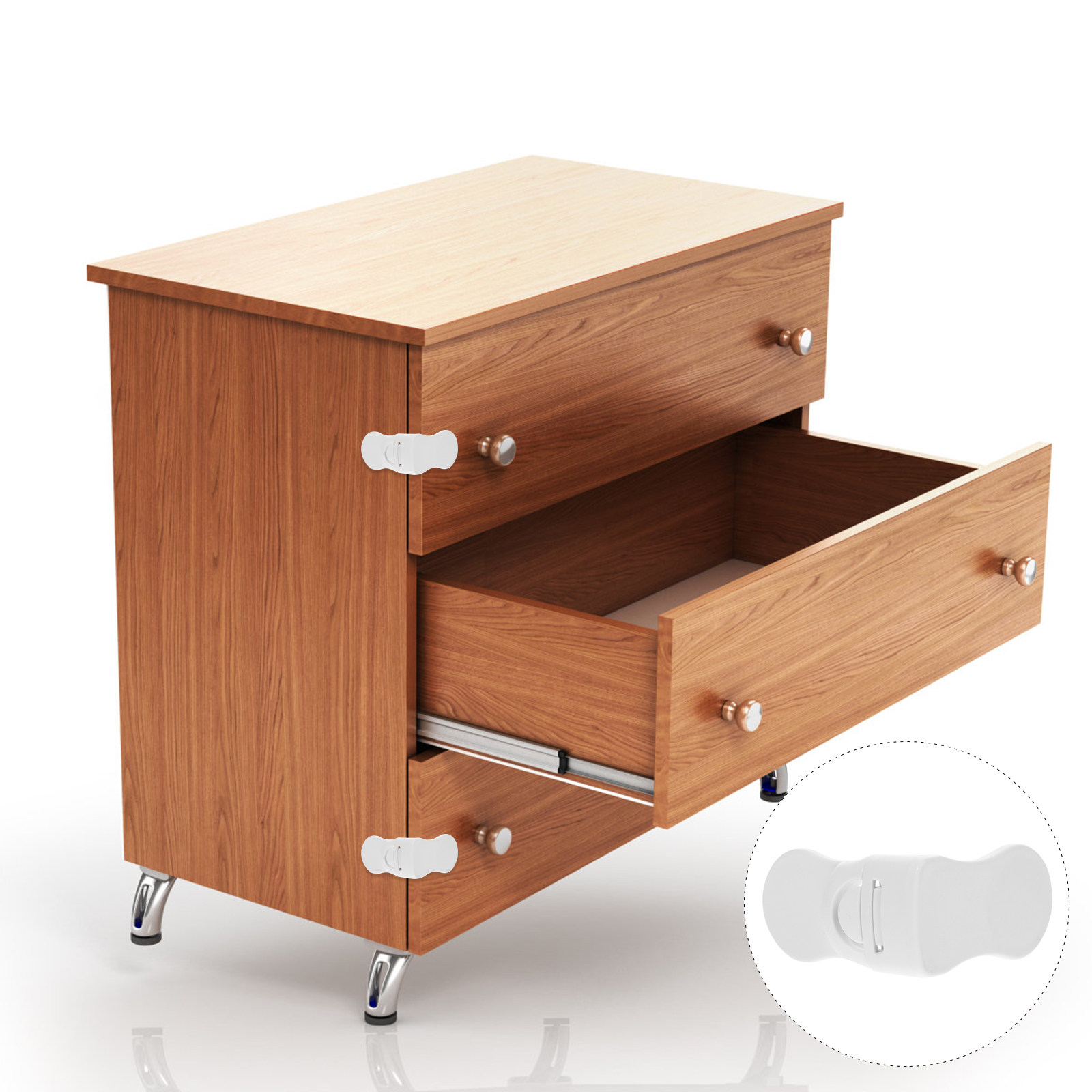 Baby Nursery Drawers - 6Pcs Childproof Cabinet Locks Baby Safety
