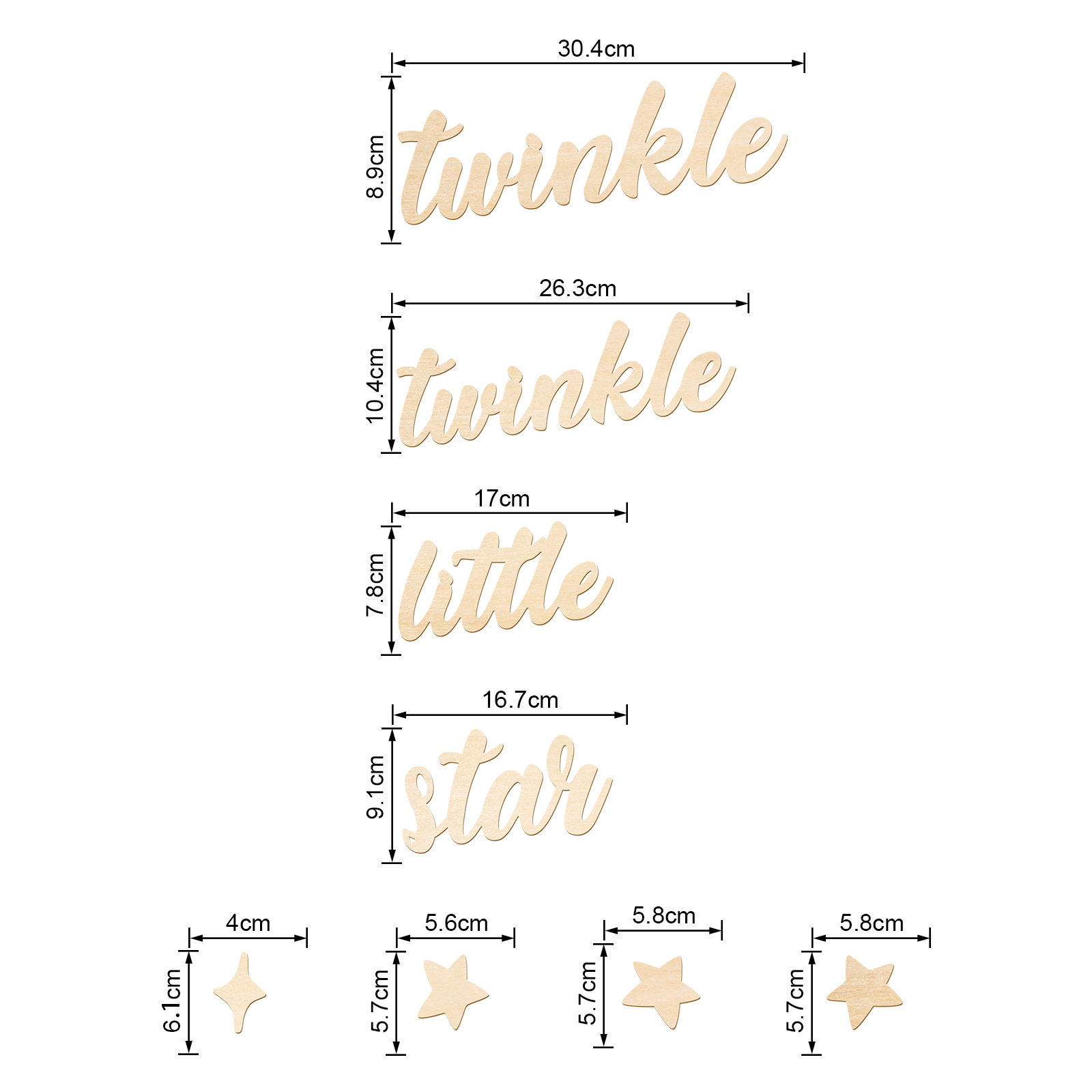 Twinkle Twinkle Little Star Wo - Baby Nursery Wall Art ulasan dan harga