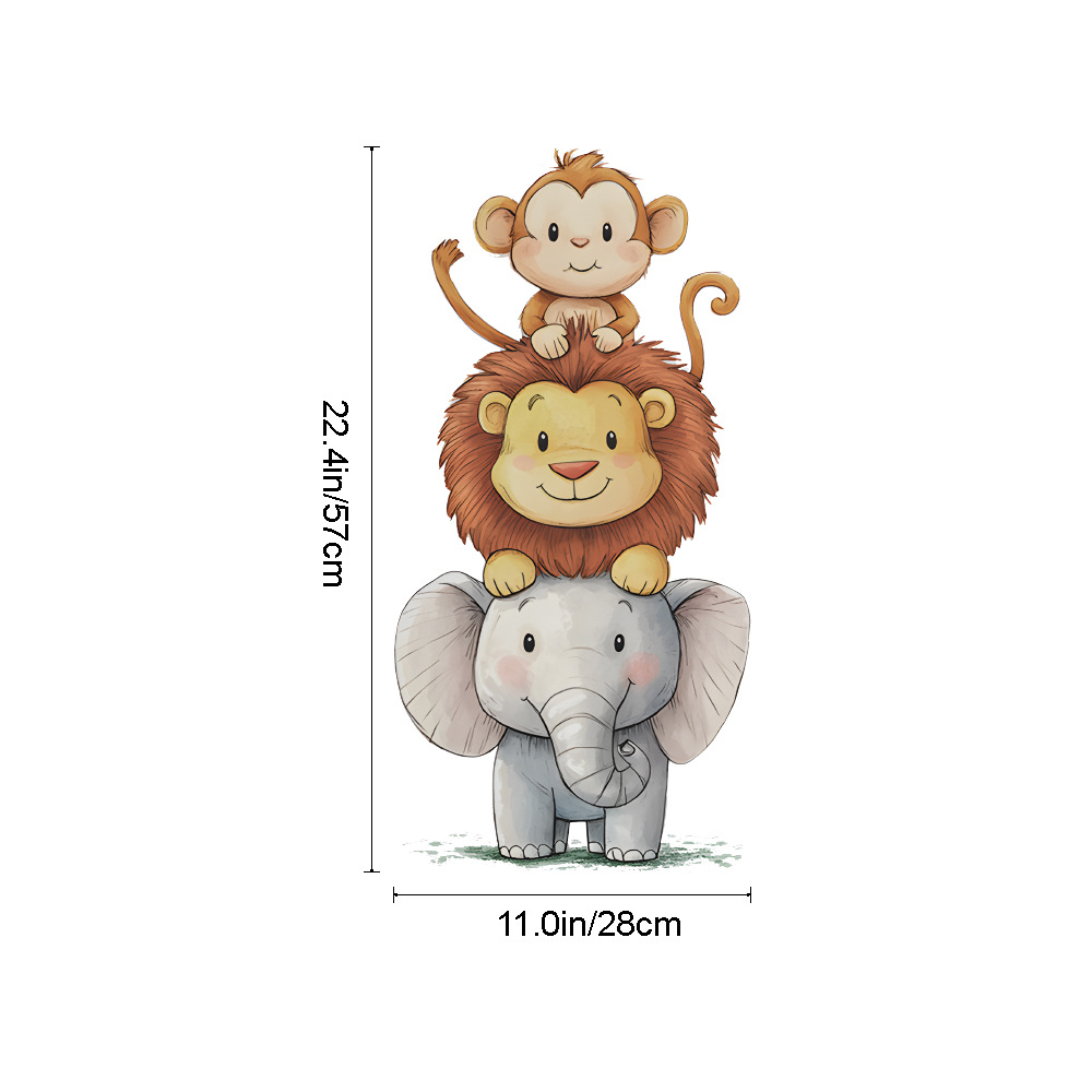 Cute Forest Animals Wall Stick - Baby Nursery Elephant ulasan dan harga