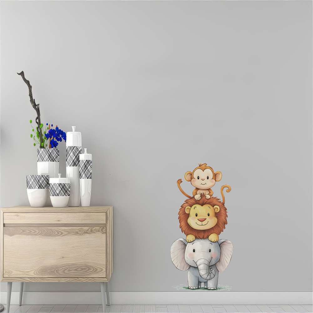 Cute Forest Animals Wall Stick - Baby Nursery Elephant ulasan dan harga
