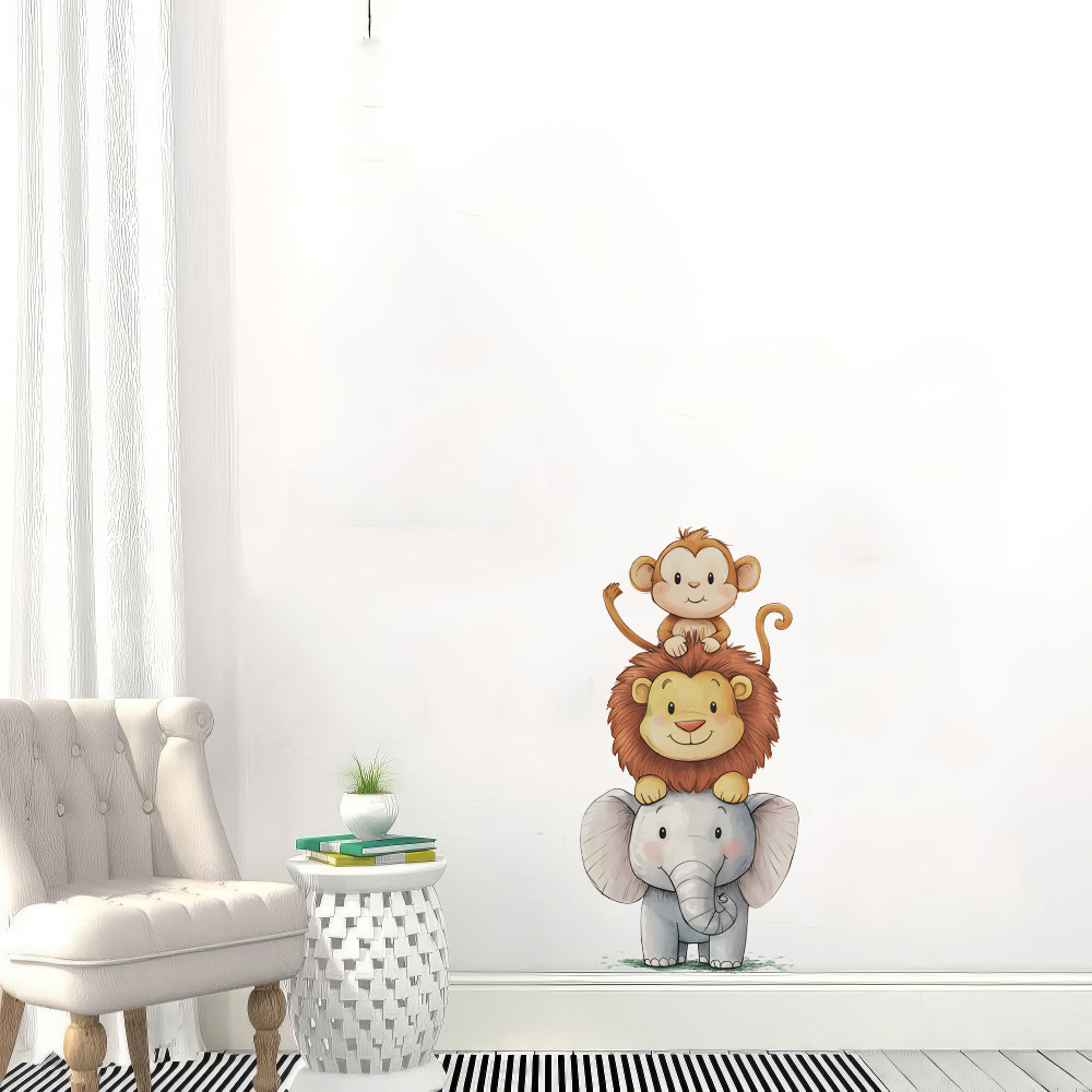 Cute Forest Animals Wall Stick - Baby Nursery Elephant ulasan dan harga