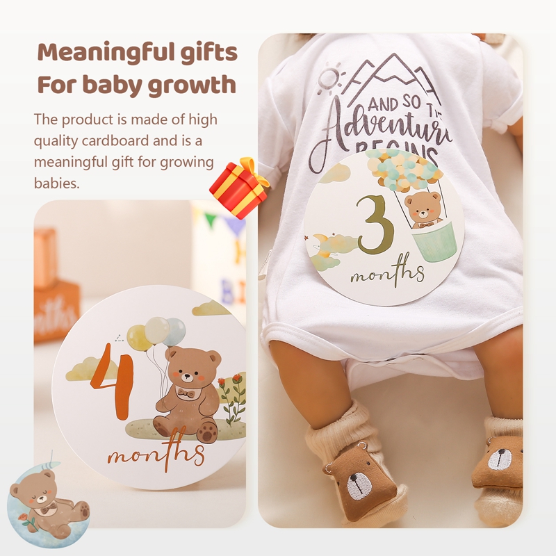 Baby Paper Milestone Number Mo - Milestone Card Set ulasan dan harga