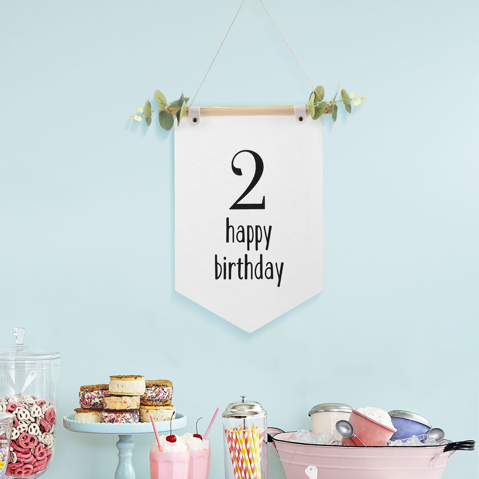 Felt Birthday Banner Baby Show - Baby Nursery Themes Boy ulasan dan harga