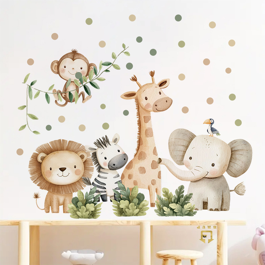 Boho Forest Animals Wall Stick - Baby Nursery Elephant ulasan dan harga
