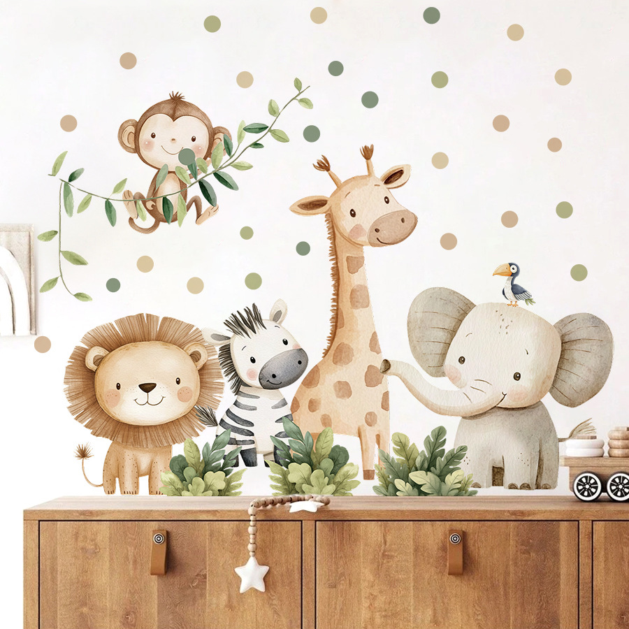 Boho Forest Animals Wall Stick - Baby Nursery Elephant ulasan dan harga
