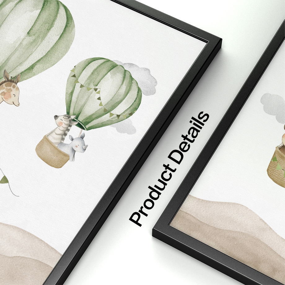 1pc frameless,Hot Air Balloon  - Baby Nursery Elephant ulasan dan harga