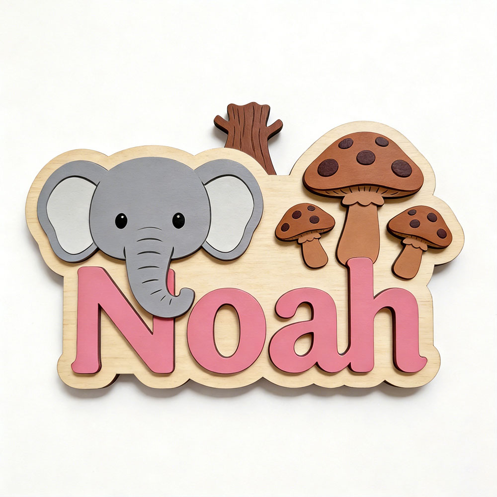 Customizable Cartoon Elephant  - Baby Nursery Themes Boy ulasan dan harga
