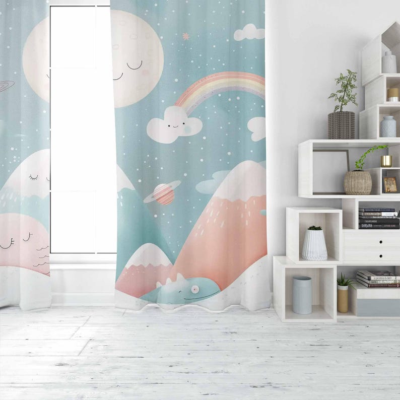 Mountain Rainbow Baby Nursery  - Baby Nursery Curtains ulasan dan harga
