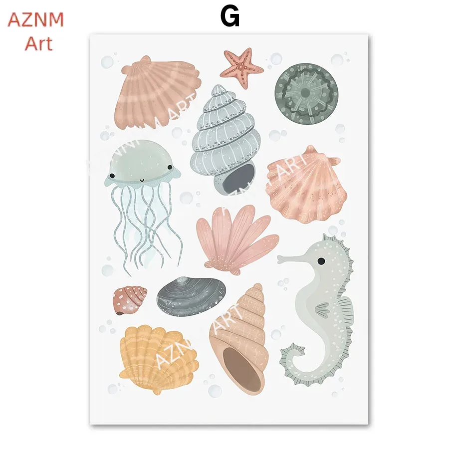 Under the Sea Nursery Wall Art - Baby Nursery Under The Sea ulasan dan harga