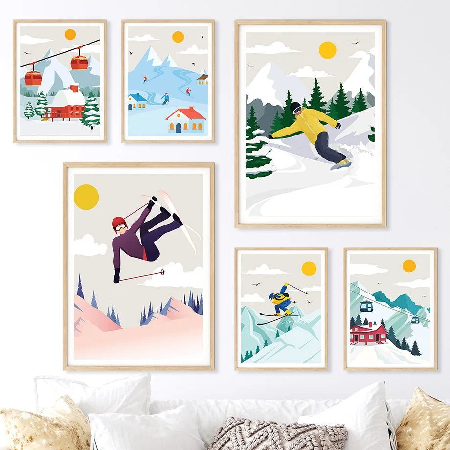 Minimalist Snow Mountain Canva - Baby Nursery Themes Boy ulasan dan harga