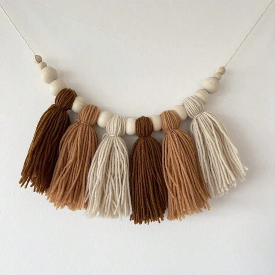 Boho Cotton Tassel Garland Wal - Baby Nursery Garland ulasan dan harga