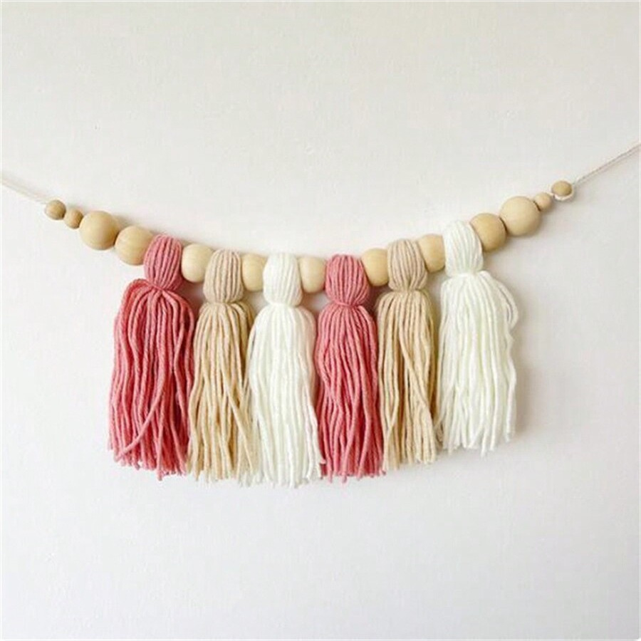 Boho Cotton Tassel Garland Wal - Baby Nursery Garland ulasan dan harga