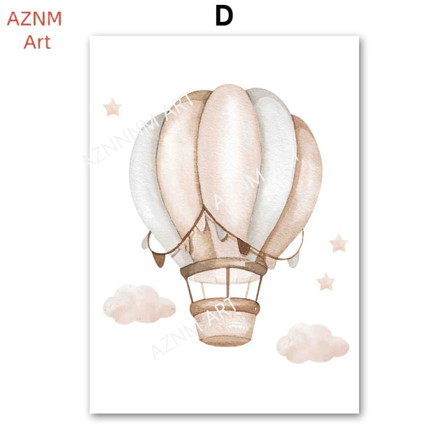 Elephant Balloon Rainbow Moon  - Baby Nursery Wall Art ulasan dan harga