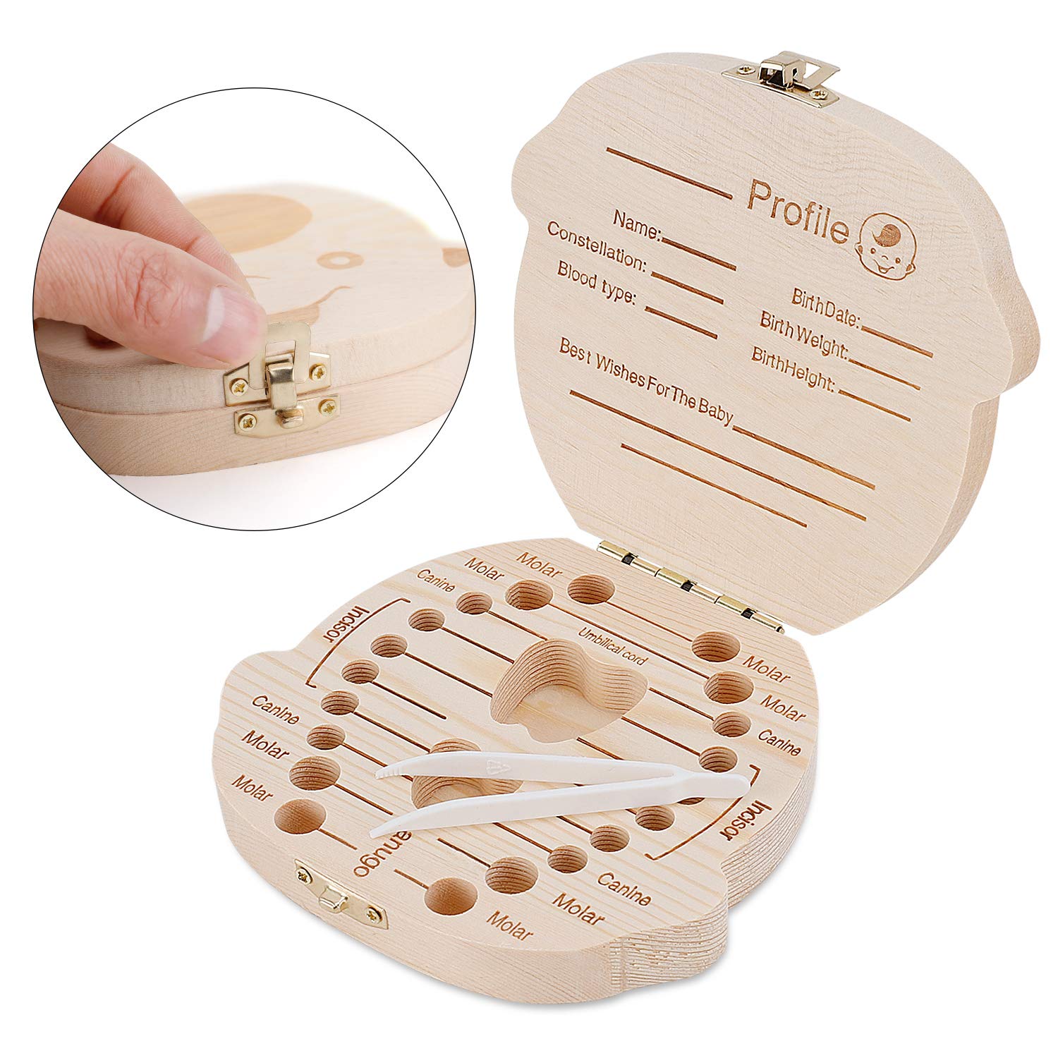 1PCS New Design Pine Wooden Ba - Baby Keepsake Box ulasan dan harga