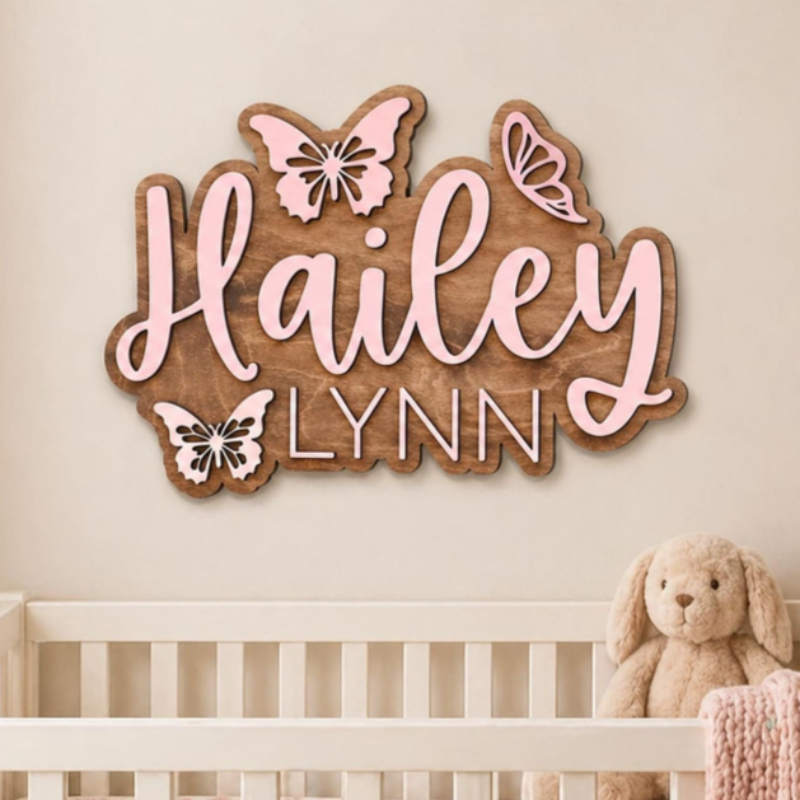 Personalized Butterfly Accent  - Baby Nursery Accent Wall ulasan dan harga