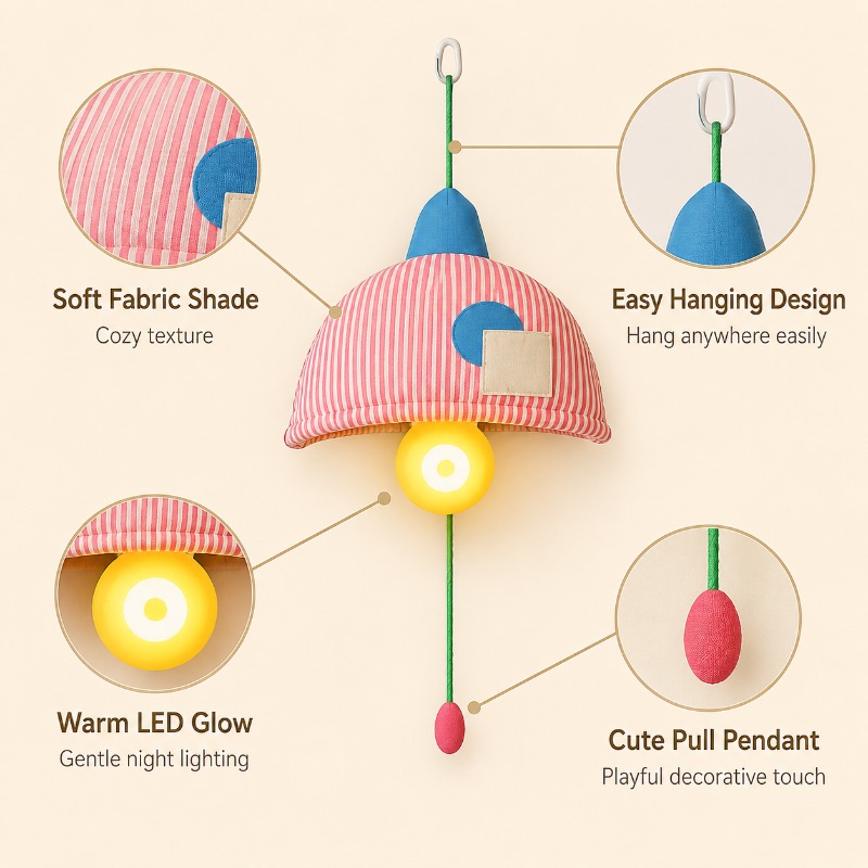 Rechargeable Hanging Night Lig - Baby Nursery Light Shade ulasan dan harga