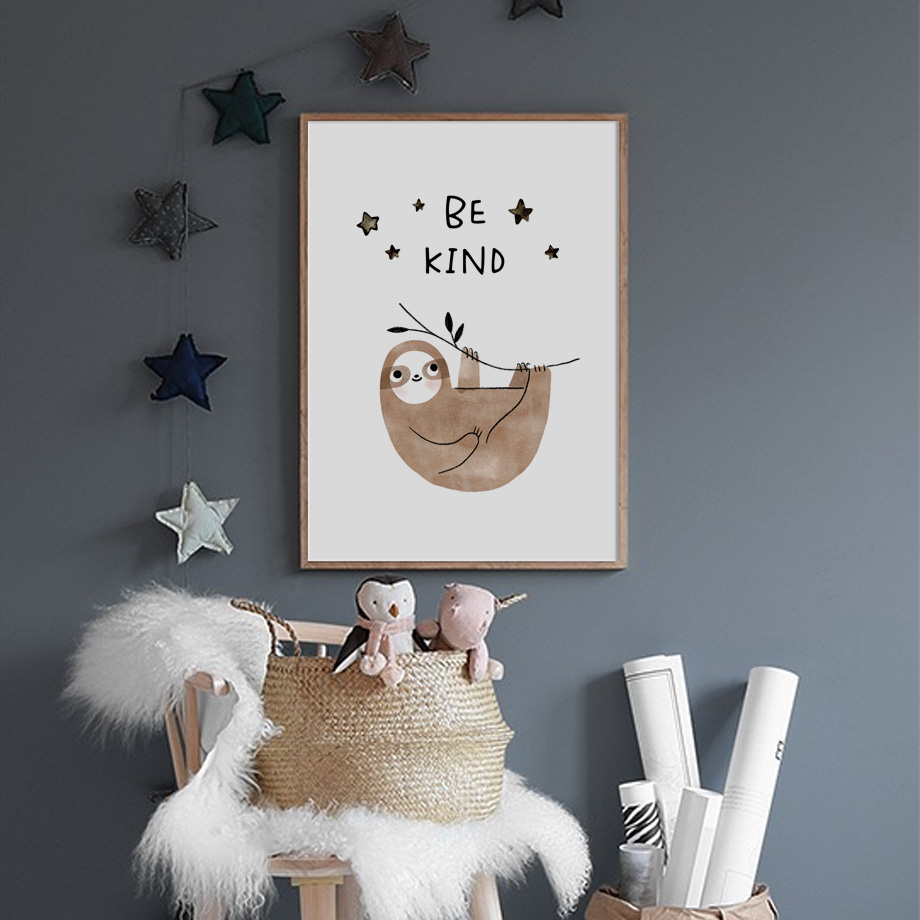 Elephant Sloth Sunlight Canvas - Baby Nursery Elephant ulasan dan harga