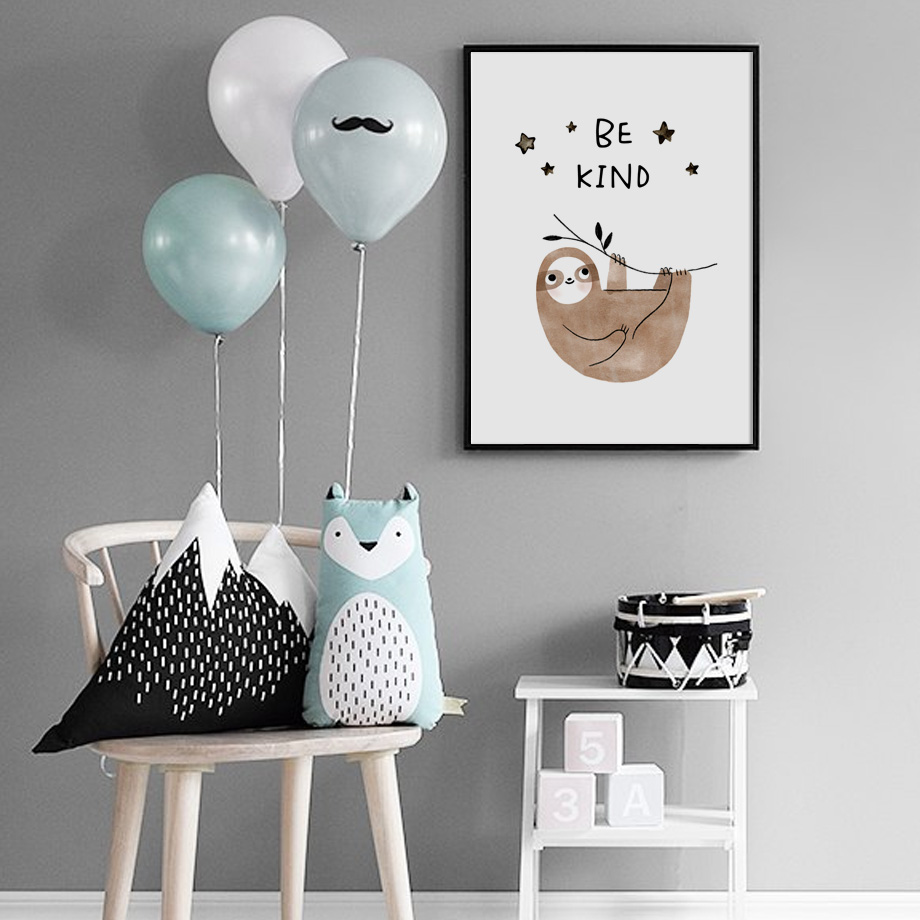 Elephant Sloth Sunlight Canvas - Baby Nursery Elephant ulasan dan harga