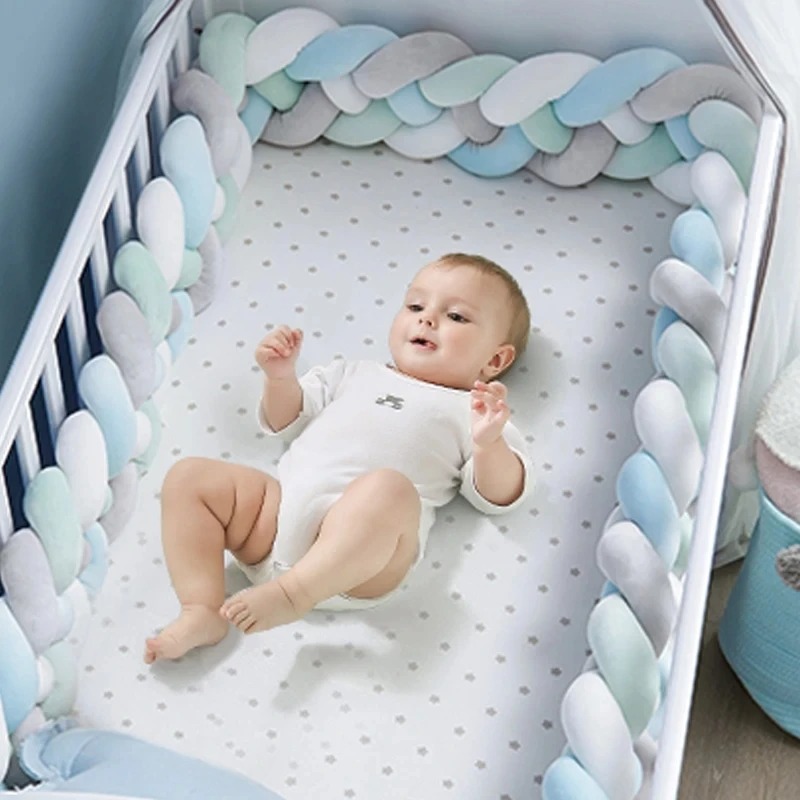 1M/2M/3.6M Baby Crib Protector - Baby Nursery Cushion ulasan dan harga