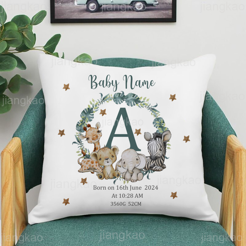Personalized Safari Animal wit - Baby Nursery Cushion ulasan dan harga