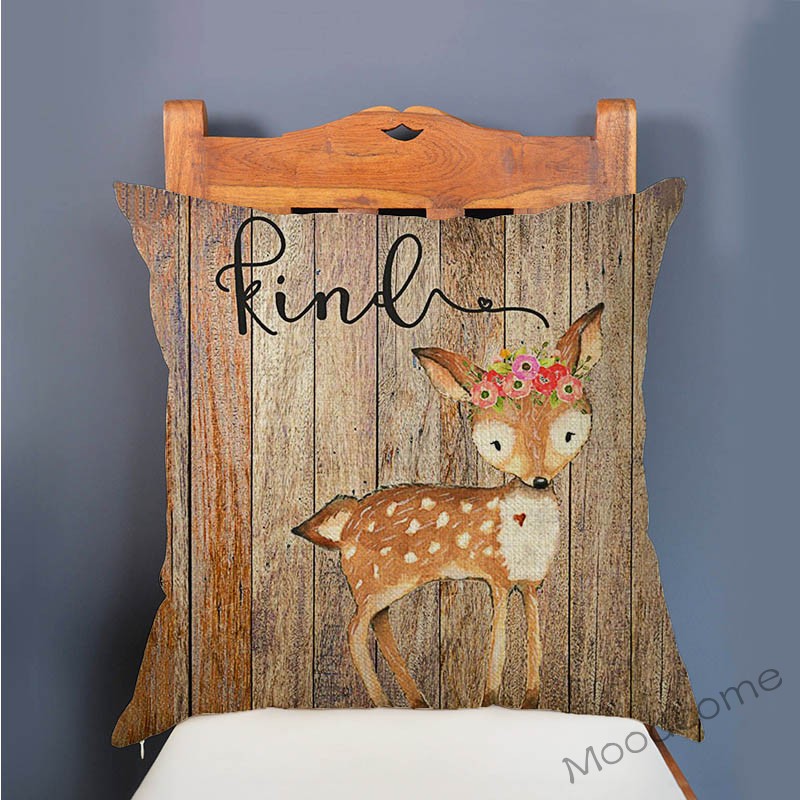 Cute Woodland Animals Wood Tex - Baby Nursery Cushion ulasan dan harga