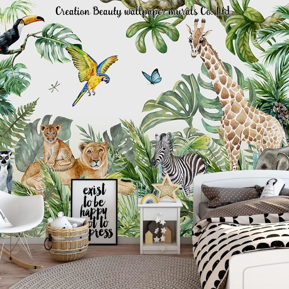 Watercolor Animals Jungle Wall - Baby Nursery Water ulasan dan harga