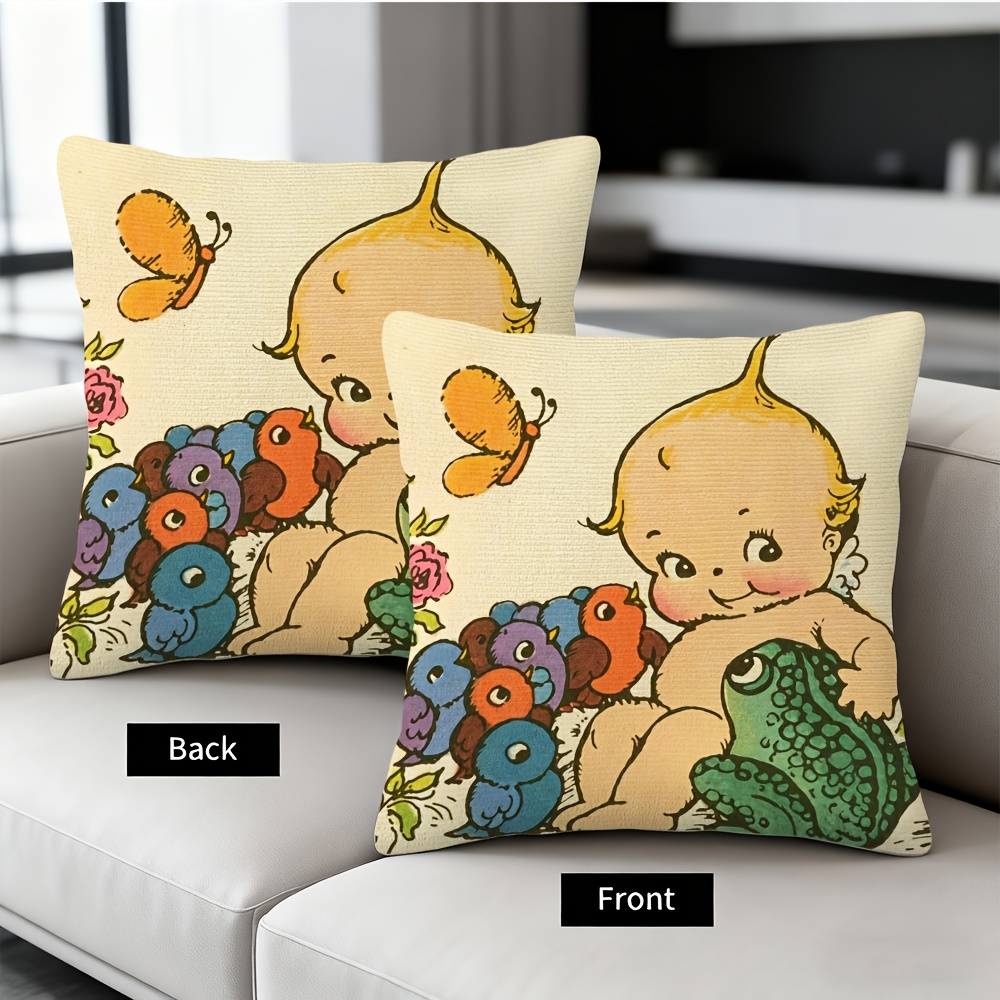 Cute Baby Frog Nursery Decor P - Baby Nursery Cushion ulasan dan harga