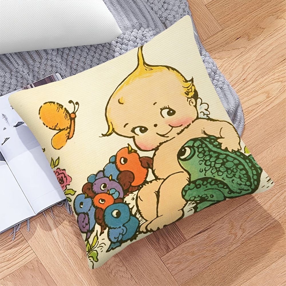 Cute Baby Frog Nursery Decor P - Baby Nursery Cushion ulasan dan harga