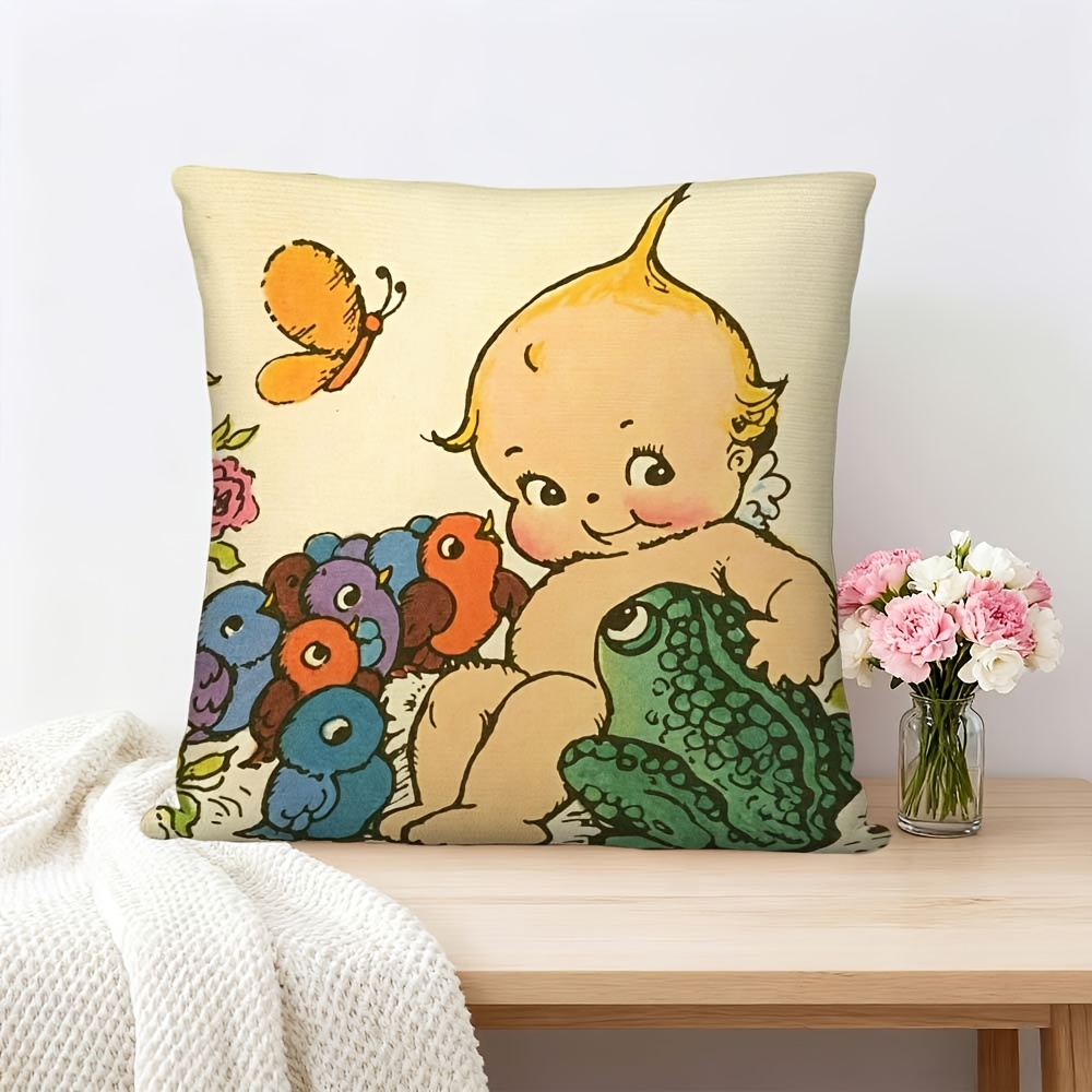 Cute Baby Frog Nursery Decor P - Baby Nursery Cushion ulasan dan harga