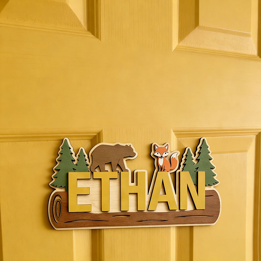 Woodland Forest Animal Persona - Baby Nursery Wall Decor ulasan dan harga