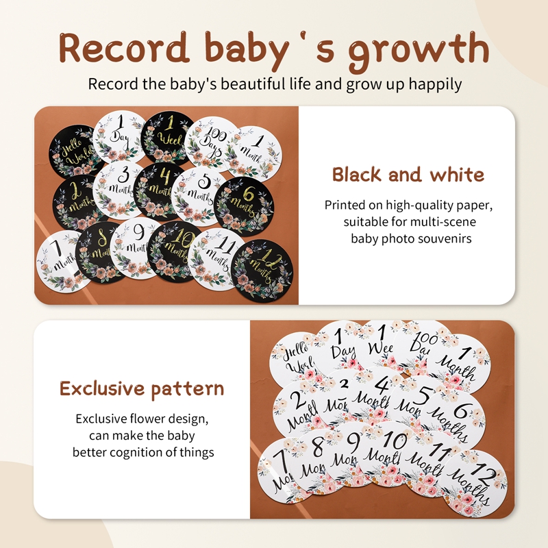 Baby Number Milestone Monthly  - Milestone Card Set ulasan dan harga