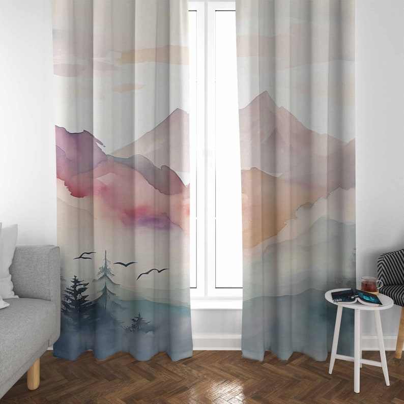 Mountain Forest Nursery Curtai - Baby Nursery Curtains ulasan dan harga