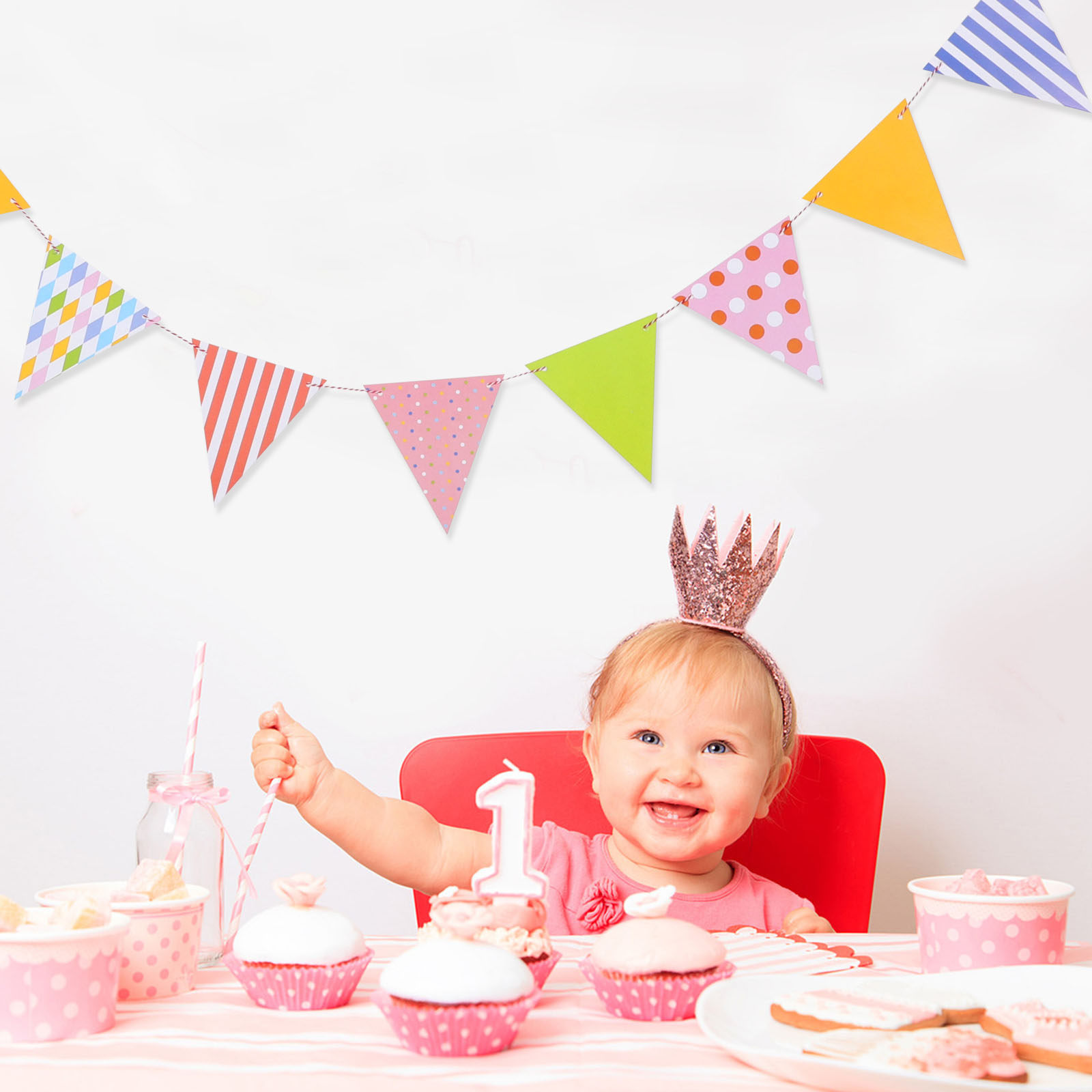 Easy Install Triangle Paper Fl - Baby Nursery Garland ulasan dan harga