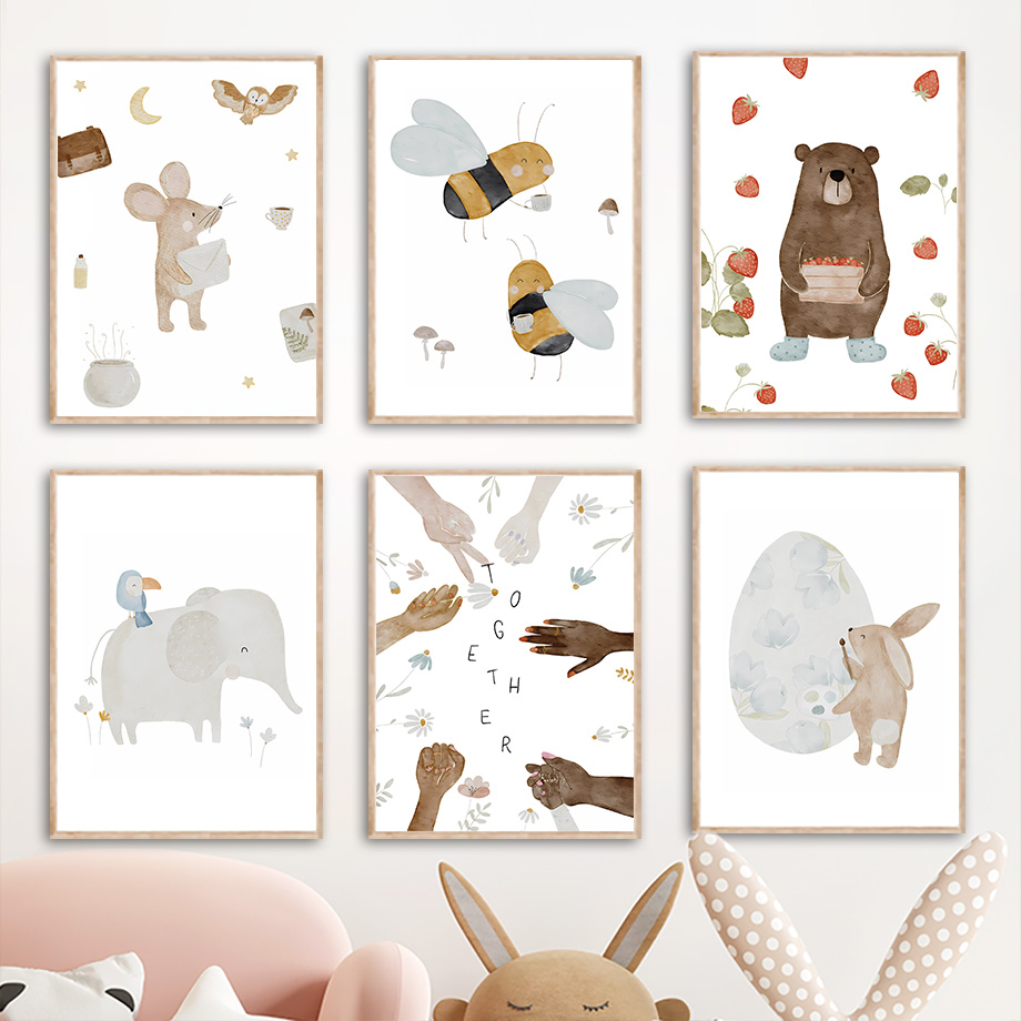 Boho Animals Friend Elephant R - Baby Nursery Elephant ulasan dan harga