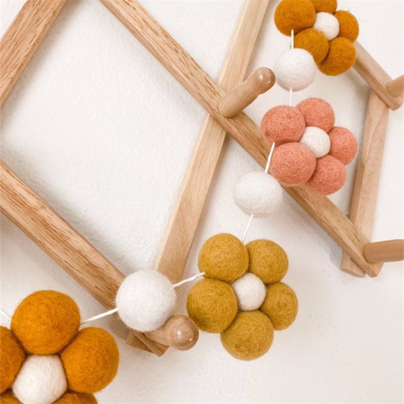 Handmade Felt Daisy Garland Bo - Baby Nursery Garland ulasan dan harga