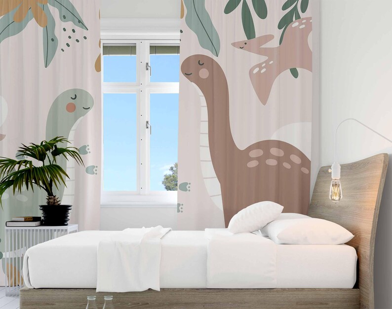 Dinosaur Nursery Curtains Dino - Baby Nursery Curtains ulasan dan harga