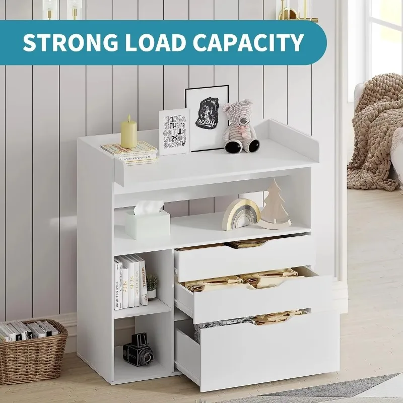 Contemporary minimalist MDF wh - Baby Nursery Drawers ulasan dan harga