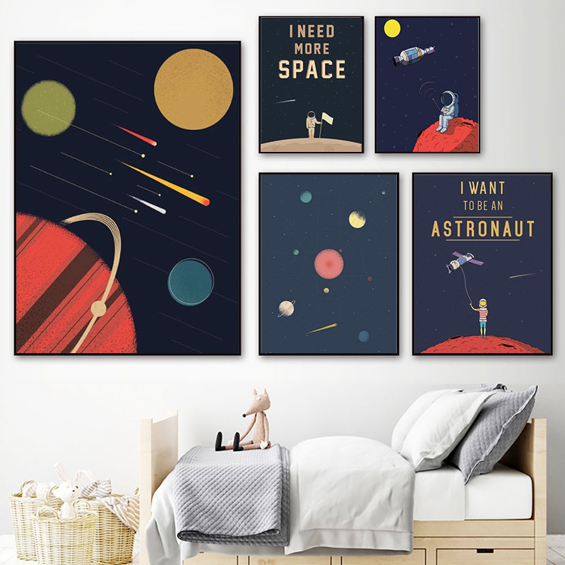 Space Themed Nursery Wall Art  - Baby Nursery Themes Boy ulasan dan harga