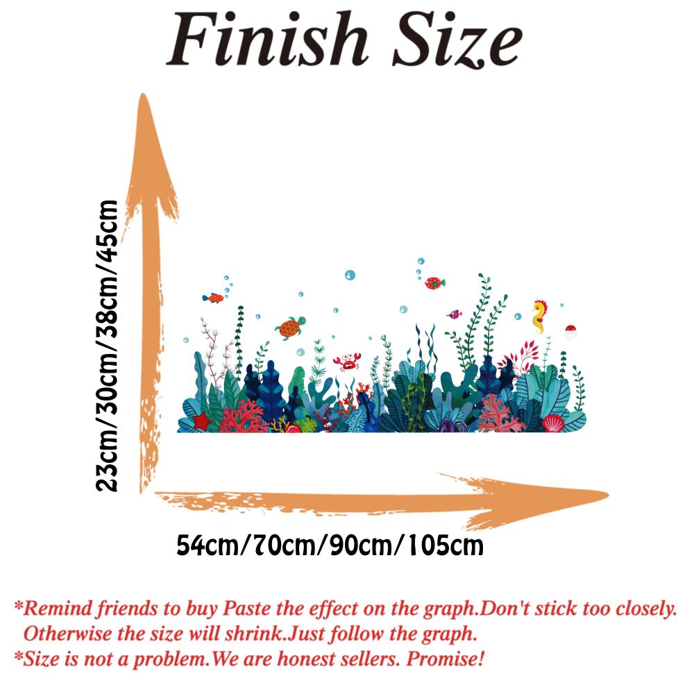 Large Under The Sea Grass Wall - Baby Nursery Under The Sea ulasan dan harga
