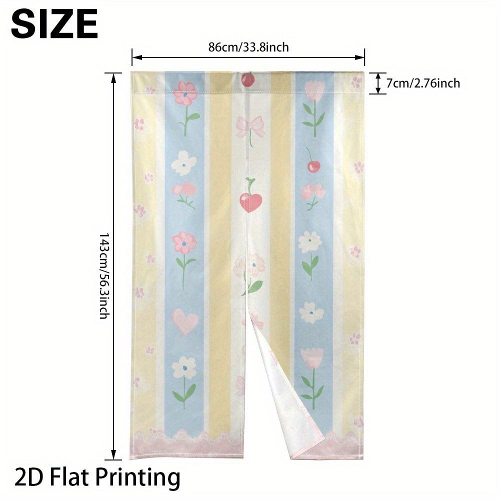 Pastel Floral Striped Polyeste - Baby Nursery Curtains ulasan dan harga