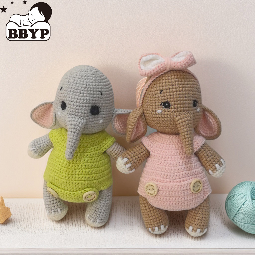 Handmade Crochet Elephant Coup - Baby Nursery Elephant ulasan dan harga