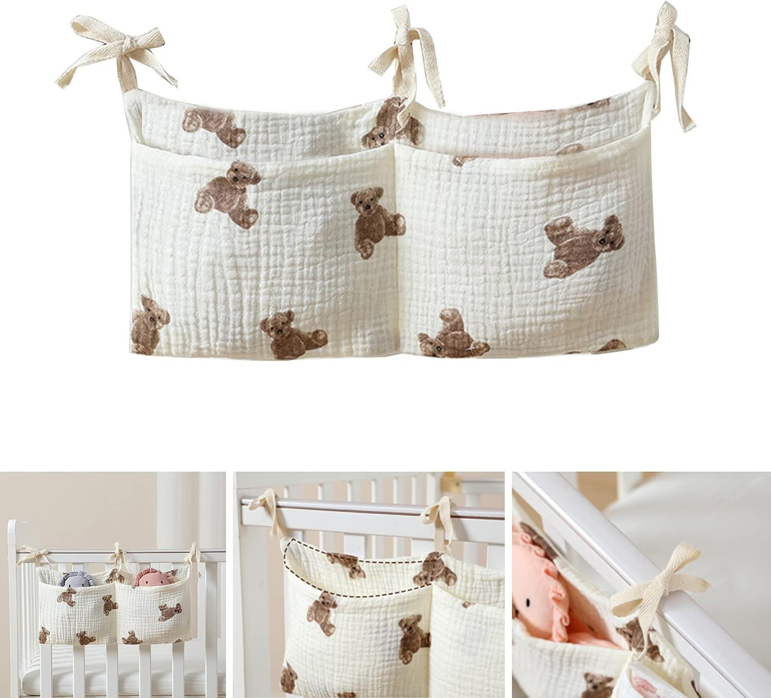 Baby Crib Organizer Cot Caddy  - Baby Nursery Shelves ulasan dan harga