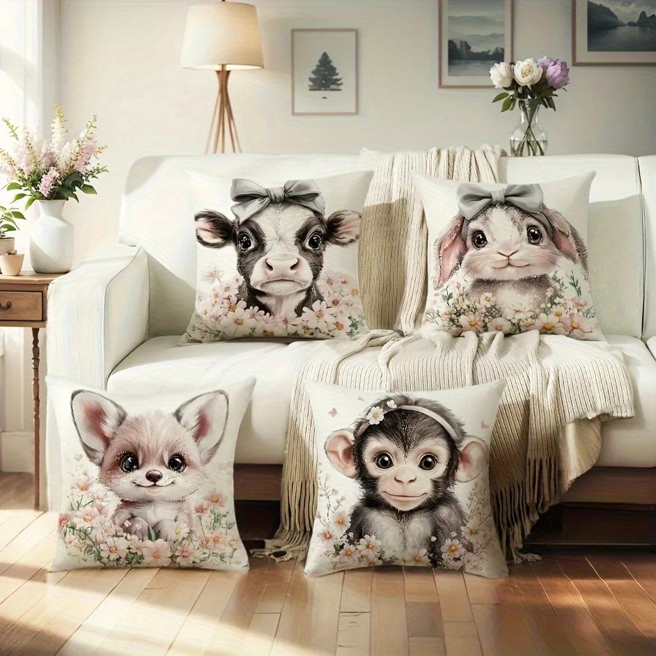 Cute Baby Farm Animal Throw Pi - Baby Nursery Cushion ulasan dan harga