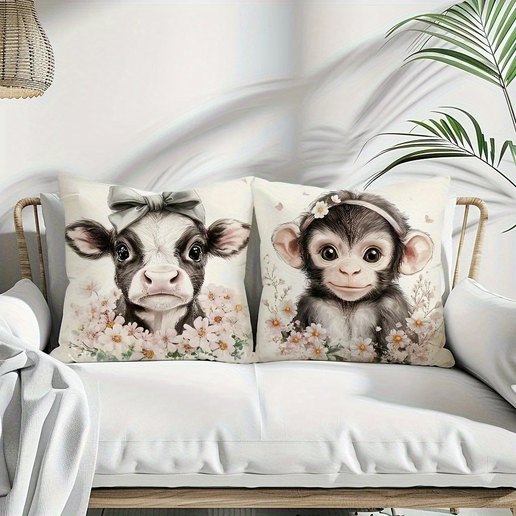 Cute Baby Farm Animal Throw Pi - Baby Nursery Cushion ulasan dan harga