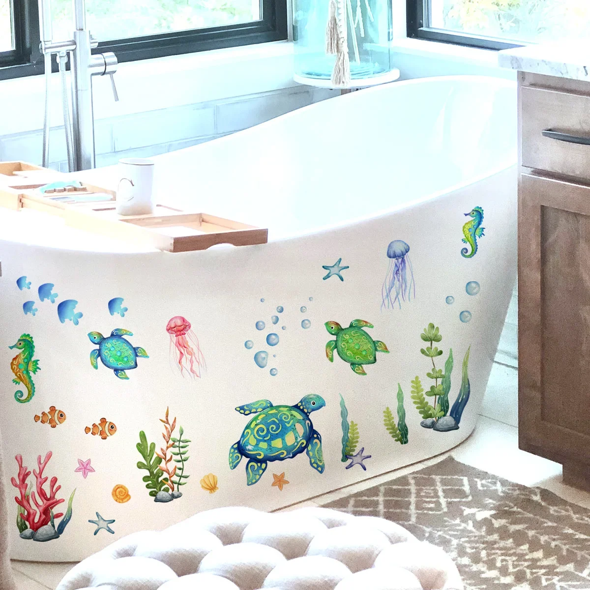 Ocean Wall Decals Under The Se - Baby Nursery Under The Sea ulasan dan harga